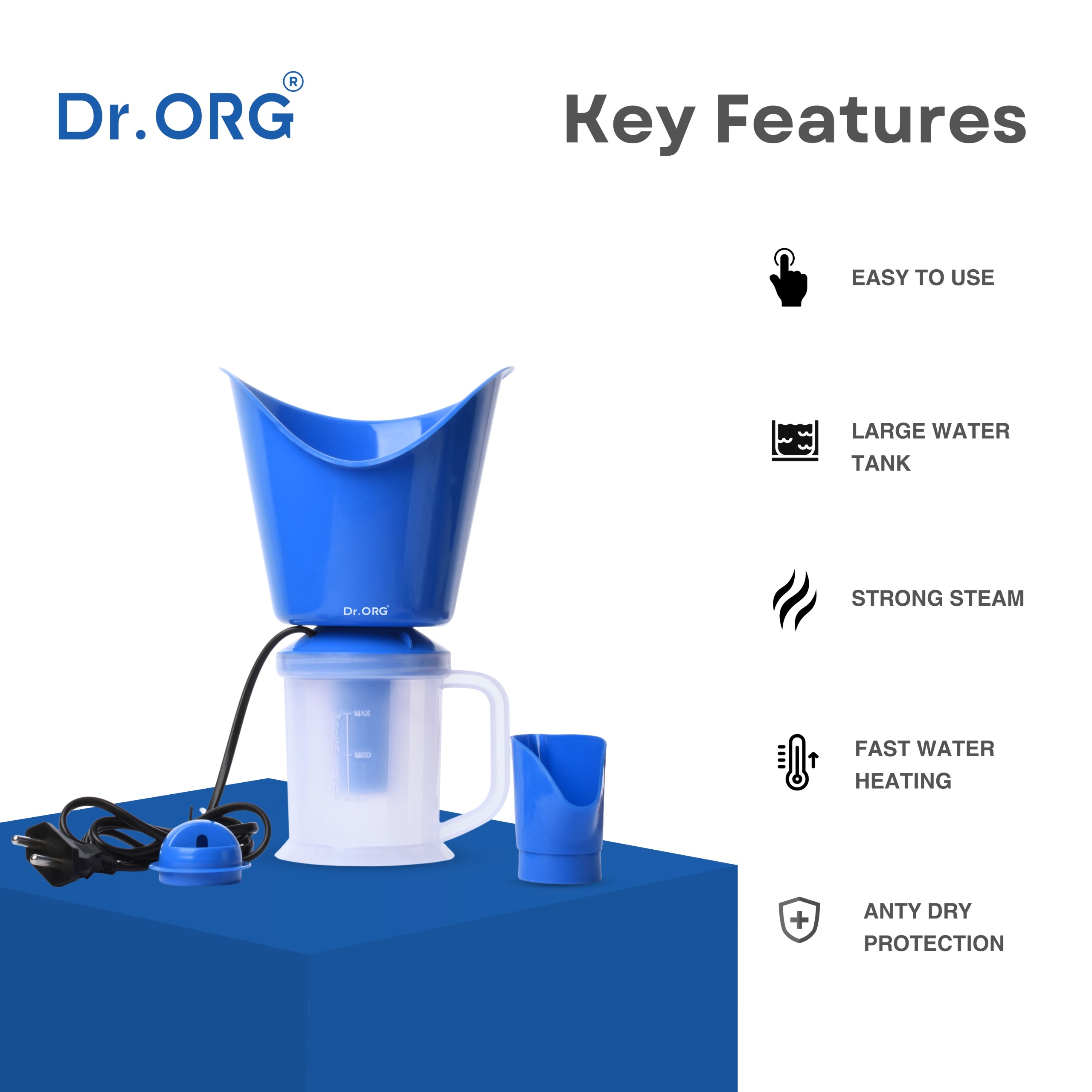 3 in 1 steamer for cold and cough,vapourisers for adult facial steamer inhaler Professional Facial Steamer (120 W)