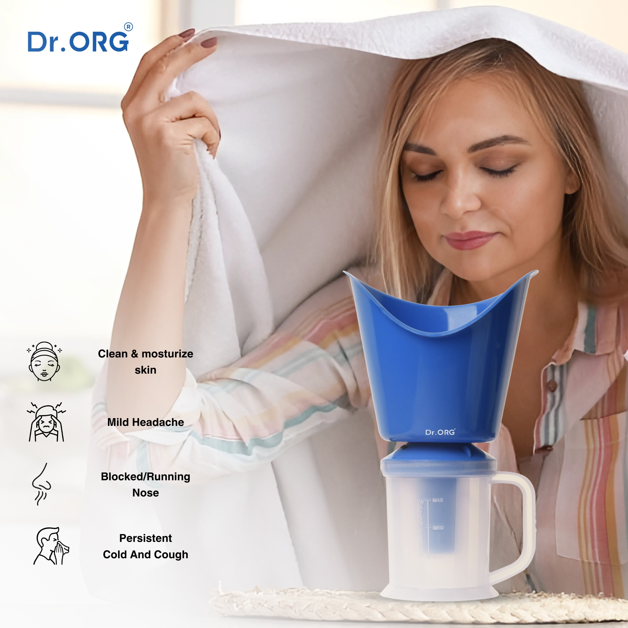 3 in 1 steamer for cold and cough,vapourisers for adult facial steamer inhaler Professional Facial Steamer (120 W)